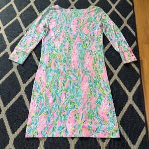 Lilly Pulitzer Sophie Dress Size S 3/4 Sleeve Unicorn of the Sea UPF 50+